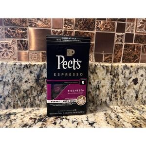 Peets Espresso Ricchezza Medium Roast Intensity 8‎ Coffee Capsules 10 Count